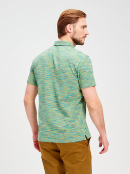Джемпер мужской с воротником поло короткий рукав GREG G144-KM1246-OR1013 (зеленый)_V фото 2