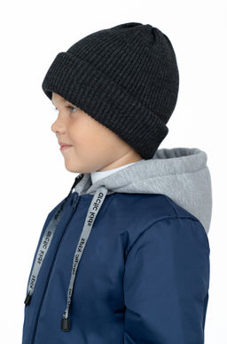 Шапка вязаная антрацит