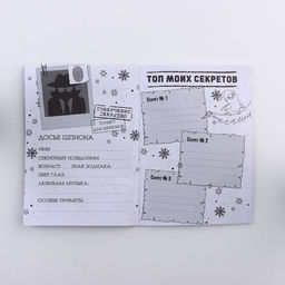 Подарочный набор новогодний, блокнот А6, 16 листов, ручка шпион «Кто украл Новый год?»