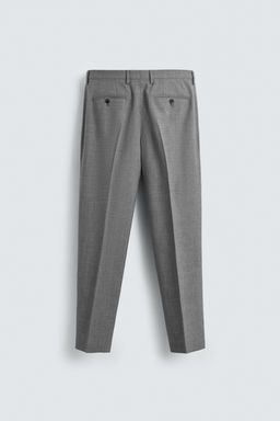 PANTAL?N SLIM FIT TRAJE ESTRUCTURA / Gris - Zara фото 6