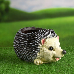 Декоративное кашпо для цветов «Ёжик», 25.5×16×13.5 см, полистоун