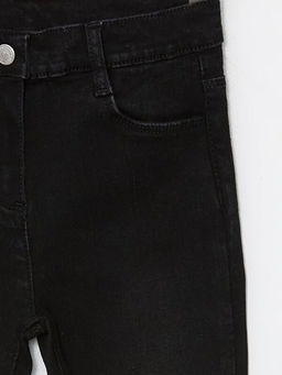 Beli Lastikli K?z ?ocuk Jean Pantolon