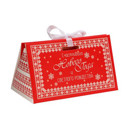 Цена за 5 шт. Бонбоньерка новогодняя, подарочная упаковка Светлого Рождества, 10?5.5?5 см - UPAK LAND фото 3