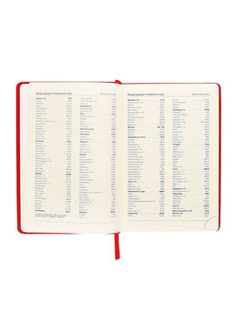 Ежедневник НЕдатированный А5, 136 листов в линейку, кожзам Небраска, золотой срез, красный - Calligrata фото 6