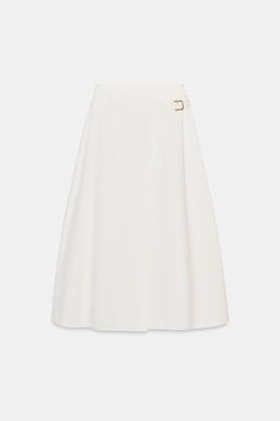 FALDA PAREO MIDI HEBILLA / Blanco - Zara фото 10