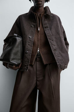 BOXY FIT DENIM OVERSHIRT - Zara фото 5