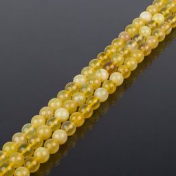 Бусины для украшений из желтого Опала (46 бусин) 39 см