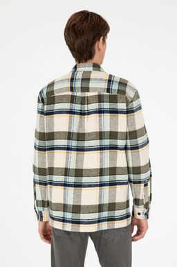 Мужская рубашка цвета хаки с длинным рукавом - U.s. polo assn фото 5