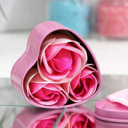 Цена за 2 шт. Мыльные розочки, трёхцветные, набор 3 шт. - Simaland фото 3