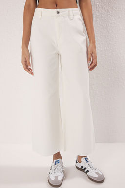 Trendyolmilla Ekru Yuksek Bel Culotte Jeans TWOSS25JE00214 фото 9