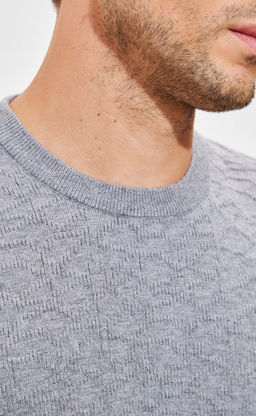 Джемпер мужской P321-15205 серый меланж - Primm фото 3