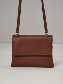 Сумка кожаная на плечо кросс-боди Deboro 31069 коппер