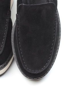 03-5060-3 BLACK Лоферы женские (натуральная замша)