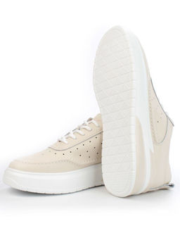 05-PDD188-1 BEIGE Кроссовки женские (натуральная кожа)