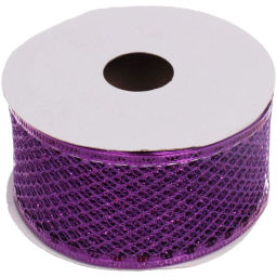 Лента для декорирования "Изящная" 4 см, 2,7 м, Фиолетовый (микс дизайнов)