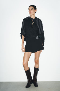 PLEATED SKORT WITH BELT