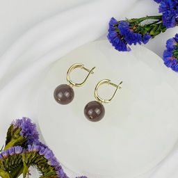 Серьги из серого Агата