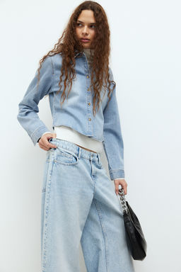 Camisa denim corta - H&m фото 3