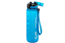 Бутылка для воды 1000 мл 7,8*7,8*28,5 см "Style Matte" с углубл д/п аквамар-морская волна мотивацион