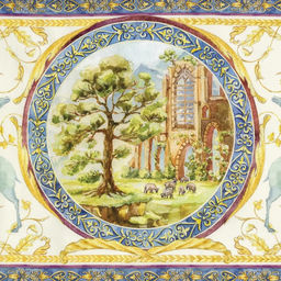 Полотенце Этель Ренессанс Пейзаж 40х73 см, 100% хлопок, саржа 190 гр/м2  фото 4