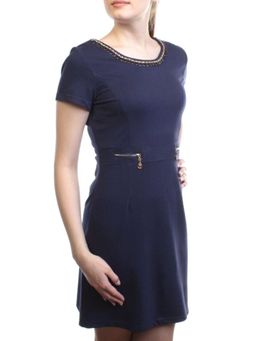 1603 DK. BLUE Платье женское (90% хлопок, 10% полиэстер)