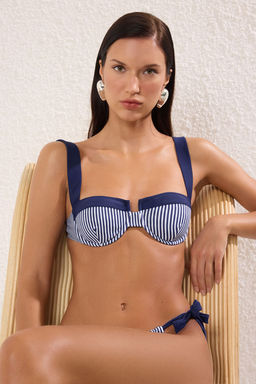 Cizgili Serit Detayl? Balkonet C?kar?labilir Pedli Bikini Ustu TBESS25BU00064 - Trendyolmilla фото 2