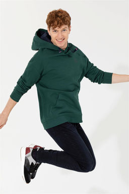 U. S. Polo Assn Мужская зеленая толстовка оверсайз с капюшоном - U.s. polo assn фото 8