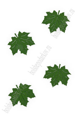 Лазерная вырубка из фетра Листик кленовый 3,7 см (10 шт) фисташковый №934