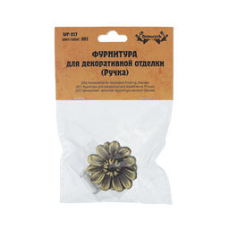 Промысел WF-017 Фурнитура для декоративной отделки ручка 3.5х3.5 см 1 х №01 бронза - Pebeo фото 3