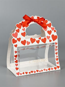 Коробка подарочная, упаковка,Сердца, 25?19.5?10 см