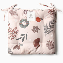 Сидушка Этель Новогодние украшения 42х42 см, 100% хл, саржа 190 г/м2  фото 5