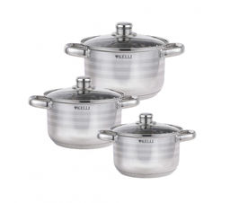 Набор кастрюль из 6-и предметов KL-4294 (1х4)