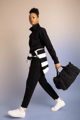 DeFactoFit Jogger Esofman Alt? Standart Fit Beli Lastikli Cepli Basic Duz  фото 2