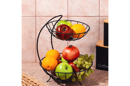 Корзина для фруктов 28*26,5*35,5 см "Черная" двухъярусная