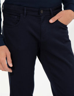 Lacivert Slim Fit Kanvas Pantolon - Pierre cardin фото 5