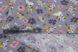 Теплый хлопок Волшебная ботаника цв.пепельный, ш.1.49м, хлопок-100%, 140гр/м.кв - Купава фото 5