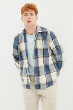 TRENDYOL MAN Lacivert Regular Fit K?sl?k Oduncu Kareli Gomlek TMNAW21GO0730 - Trendyolmilla фото 6