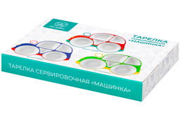 Тарелка сервировочная 28*19*3,6 см Машина 5 секций сине-красная - Elan gallery фото 18