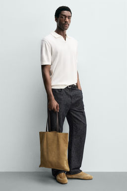 BOLSO SHOPPER PIEL / Marr?n Tabaco - Zara фото 2