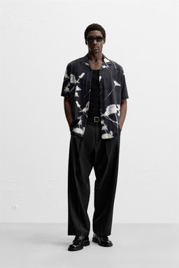 STRETCH FLORAL PRINT SHIRT