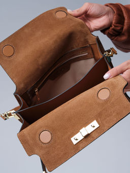 Замшевая сумка Rachel DBR 31361 cветло-коричневый  фото 11