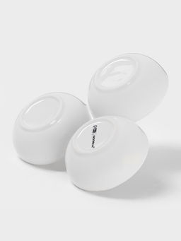 Менажница 3 ячейки Доляна Зайка в золотом, 16.5?7.5 см, доломит, белая