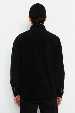 TRENDYOL MAN Siyah Unisex Regular Fit Yan Cepli Polar Kal?n K?sl?k Rahat Gomlek Ceket TMNAW24GO00082 - Trendyolmilla фото 5