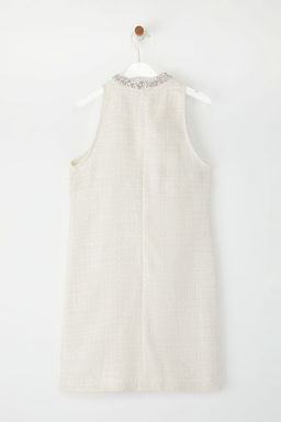 TRENDYOLMILLA Siyah Tas Isleme Detayl? Astarl? Ince Tuvit Mini Dokuma Elbise TWOSS25EL00754  фото 6