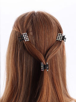 Цена за 6 шт. Крабик для волос «Классик», 2.5 см, чёрный