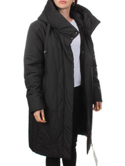 1119 BLACK Пальто зимнее облегченное женское (холлофайбер 150 гр.) - Fashion фото 8