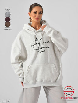 Толстовка с капюшоном и карманом в стиле оверсайз - Bruno фото 5