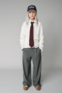 PINSTRIPE TROUSERS WITH BELT - Zara фото 7