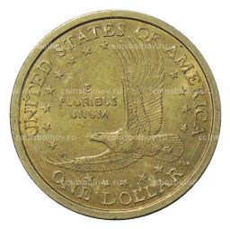 1 доллар 2000 года P США Сакагавея Парящий Орел