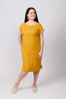 Льняное платье-футляр - Новый лен фото 3